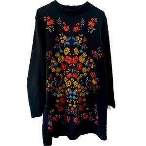 Zara XL mock neck mini dress